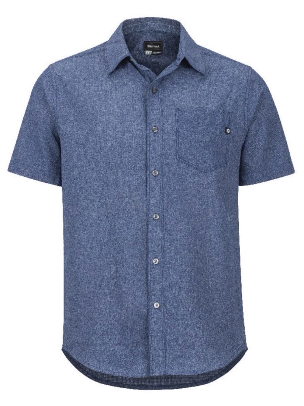 Marmot Men's Short-Sleeve Button-Down Shirt — Heathered Blue